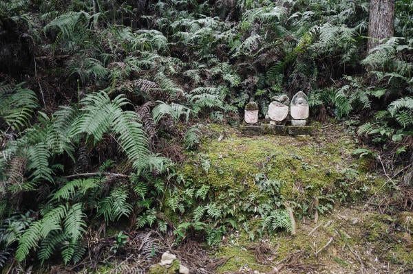 Some Jizo statues along Kumano Kodo