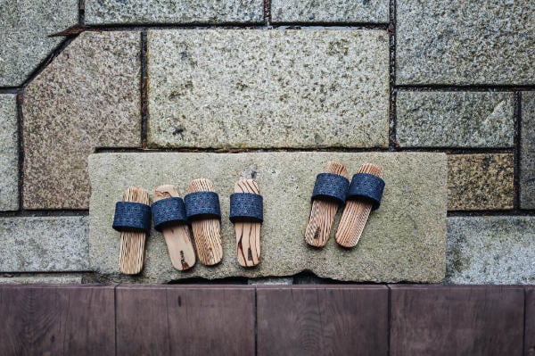 Wooden sandals at Eiko-in Temple on Koya-san